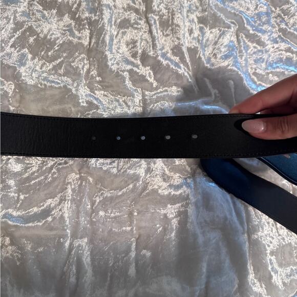 Gucci 2015 Re-Edition Wide leather Black Belt with Gold GG Buckle - Picture 5 of 8